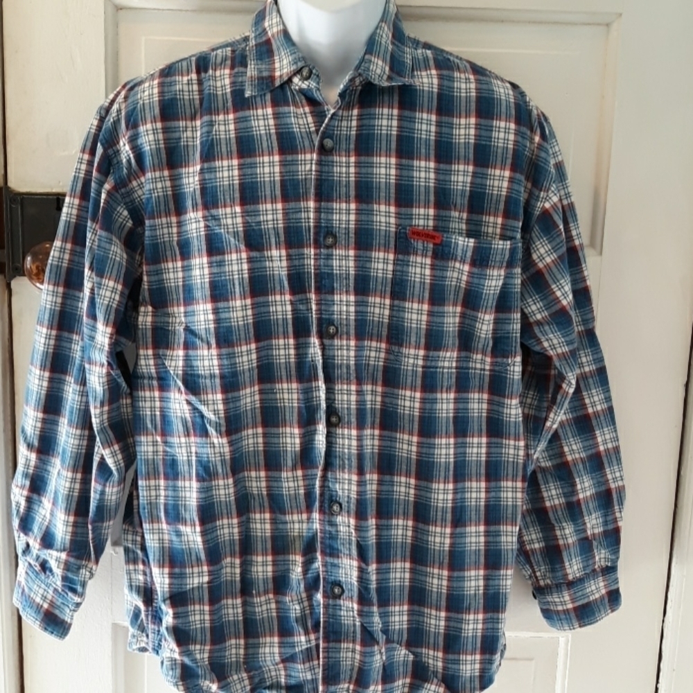 Wolverine Mens Thick Button Down Medium Flannel - image 1